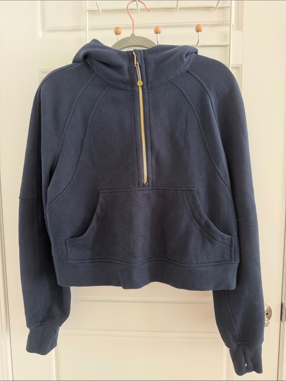 lululemon scuba hoodie im navy with golden details size M/L